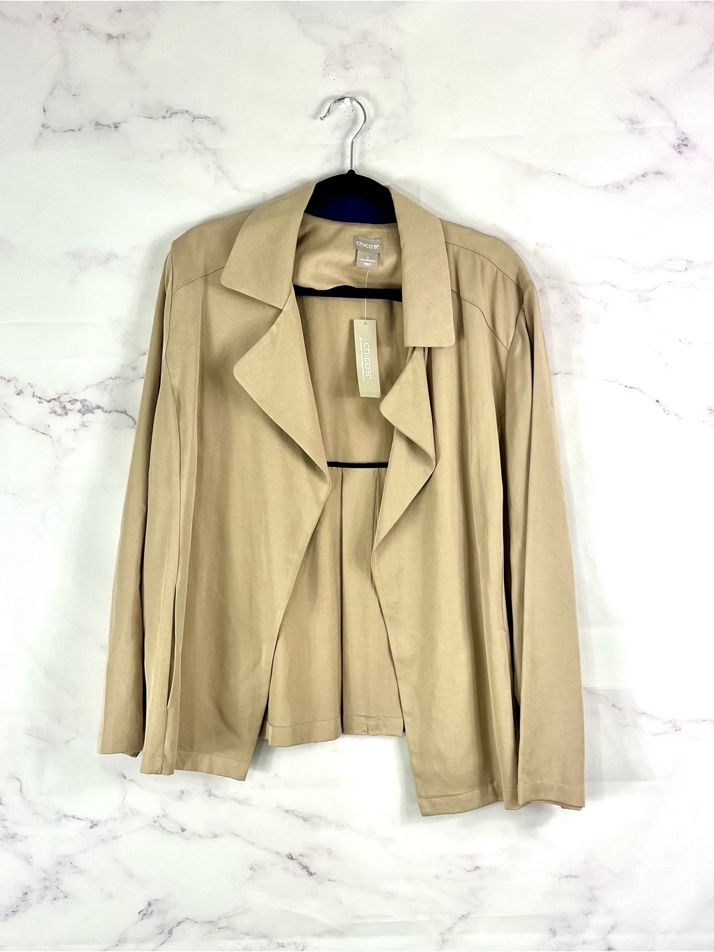 New With Tags Chicos Jacket Neutral Basic Closet Staple